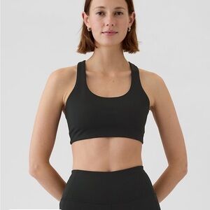 GAP Black Scoop Neck Sports Bra